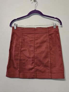 Jolt Rust Mini Skirt